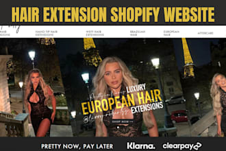 design hair extension shopify store hair extension website beauty website