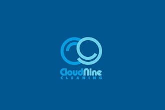 design better cloud nine cleaning logo with all file in 24 hours