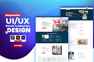 do modern figma landing page with high quality UI UX design
