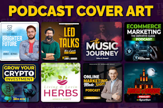 design eye catching podcast cover art and logo for spotify and apple