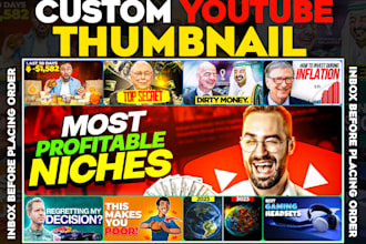 design eye catchy and appealing youtube thumbnail