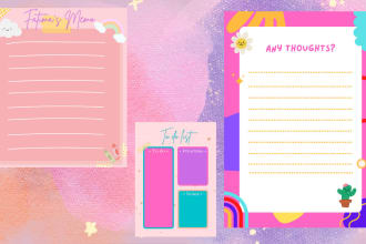 design custom notepad, sticky notes, planners