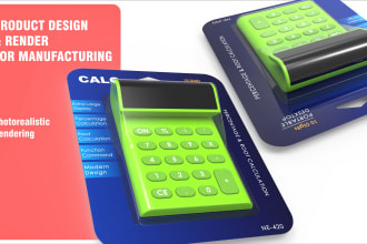do 3d product design and rendering for manufacture
