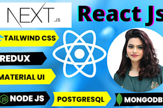 build react js next js website development with tailwind css responsive design