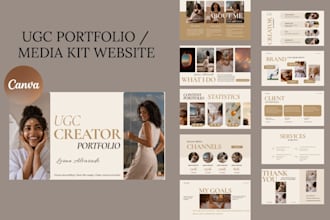 design a ugc portfolio website in canva