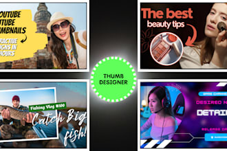 create impactful youtube, social media, ecommerce thumbnails with my designs