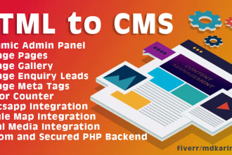 convert your html website to php cms based website and you can manage from admin
