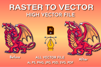 do vectorize, and manual vector tracing in 2 hours