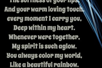 write a love poem that will make your lover happy