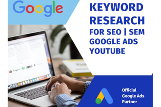 keyword research for SEO, google ads, youtube