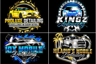 design auto detailing automotive mobile detailing auto repair car wash logo