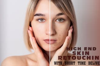 do high end photo retouching and beautify face