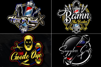 design barbershop beauty salon vintage emblem barber logo t shirt
