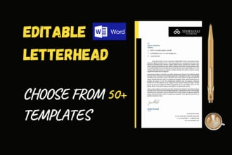 design editable letterhead in word format