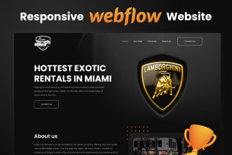 design and develop a responsive webflow landing page