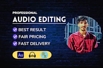 edit, enhance sound to remove noise, wind, echo, fix, repair, and clean audio