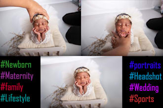 newborn, maternity, and family photos edited professionally