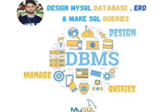design mysql database, erd and make sql queries