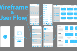 design wireframes for an app or website mockups in figma