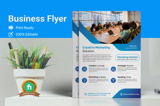 design professional business and corporate flyer