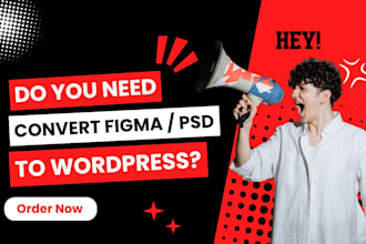 convert figma, PSD to wordpress, xd to wordpress website