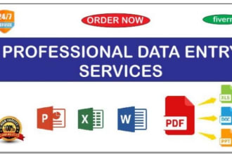 do data entry in ms office and convert files in 24 hours