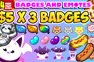 create custom twitch sub badges, bit badges or emotes