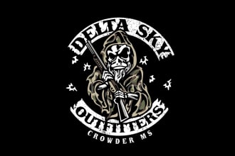 do an amazing retro vintage custom skull tshirt design