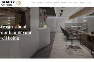 create hair extension website, salon website, spa website, beauty salon website