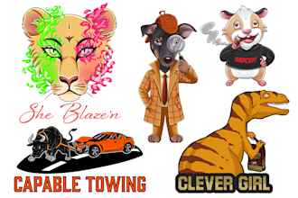 draw your mascot or object cartoon logo