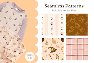 create cute seamless vector patterns for babies and kids