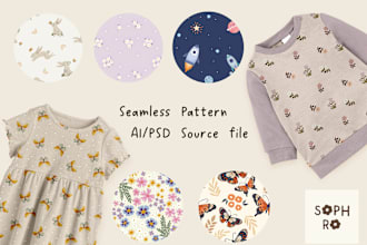 design a cute and unique seamless pattern