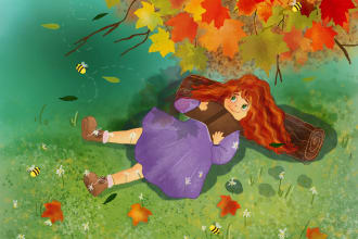 create professional children book illustrations cartoon style