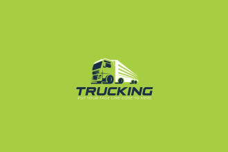 do transports logistics trucking business logo