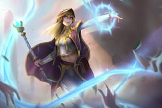 do amazing dnd fantasy illustration and concept art