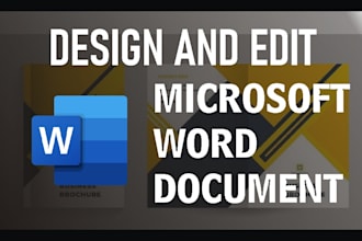 design, edit, format and type word documents