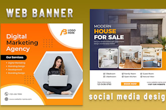 design a professional web banner, header, ads, cover