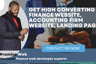 build finance website, accounting firm website, finance landing page