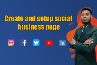 create and setup all social media pages