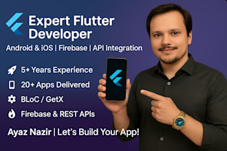 create app build mobile app development ios app development as flutter developer