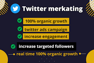 do super fast organic twitter promotion or growth and marketing