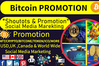 promot website, crypto, bitcoin, nft, book or web marketing