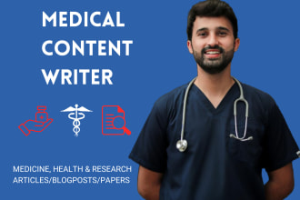 write medical, health, fitness and nutrition articles