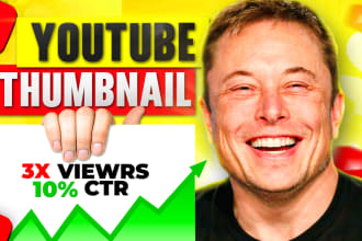design attractive eye catchy youtube thumbnail in 3hrs