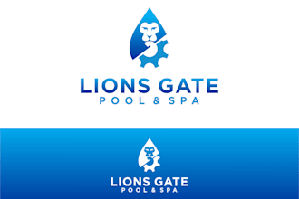 do a fantastic wonderful pool spa logo with fastest delivery