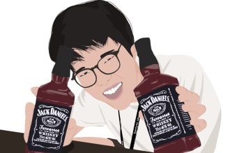 make custom friends and family flat illustration