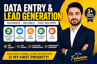 be fast reliable and professional data entry assistant