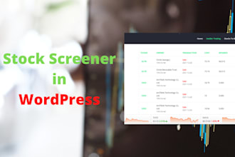 make a stock screener in wordpress