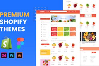 create shopify website and UI UX mockups for shopify