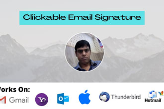 design clickable unique HTML email signature